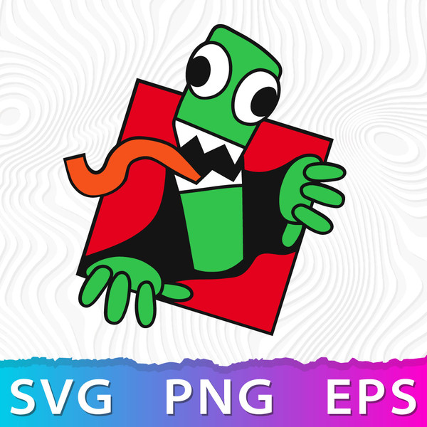 Rainbow Friends Svg, Rainbow Friends Png, Green Svg, Green R