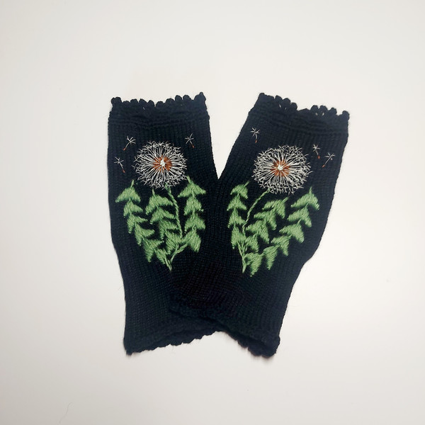 Mittens-With-Embroidery-Hand-Knitted-Embroidered-Fingerless-Gloves-Flowers