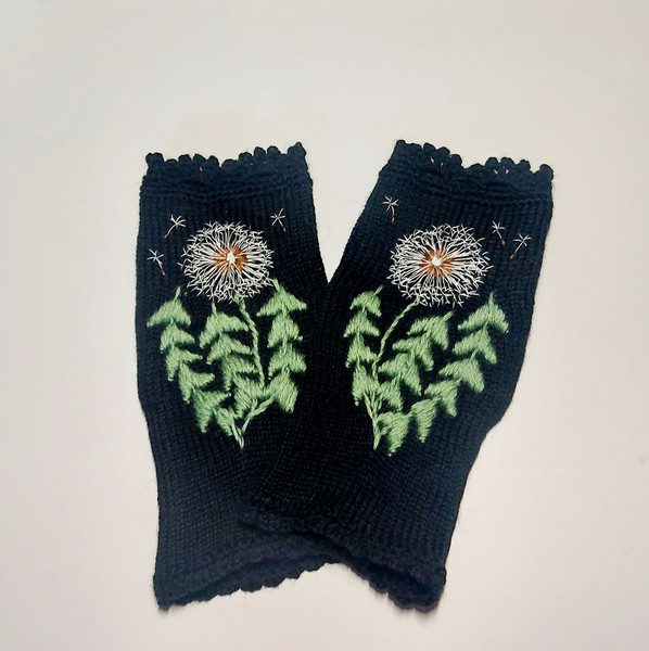 Mittens-With-Embroidery-Hand-Knitted-Embroidered-Fingerless-Gloves-Flowers