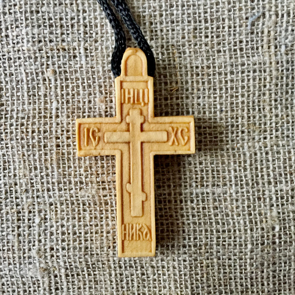 Wooden cross made of boxwood, No. 5