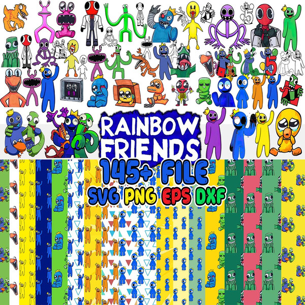 145 Rainbow friends SVG, Rainbow friends PNG, Sublimation, Transfer, Digital download.jpg