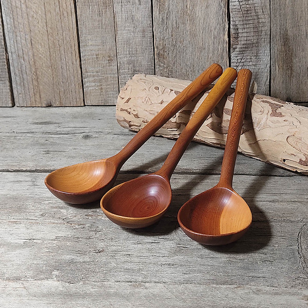 Handmade Wooden Spoons 12 Cooking Spoon, Hand Carved, Made in the