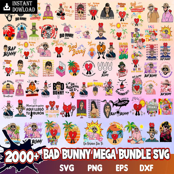 2000 Bundle Bad Bunny Svg, Un verano sin ti Svg, Baby benito, Clipart Sublimation, El Conejo Malo, Nuevo Album.jpg