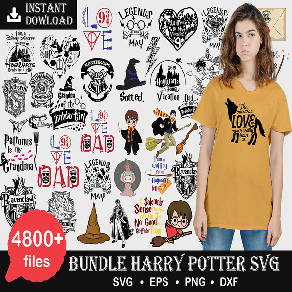 4800 Harry Potter Mega SVG Bundle, Svg Files, Svg for Cricut, Svg for Shirts, Png, Instant Download, Svg Files for Cricut, Svg Designs.jpg