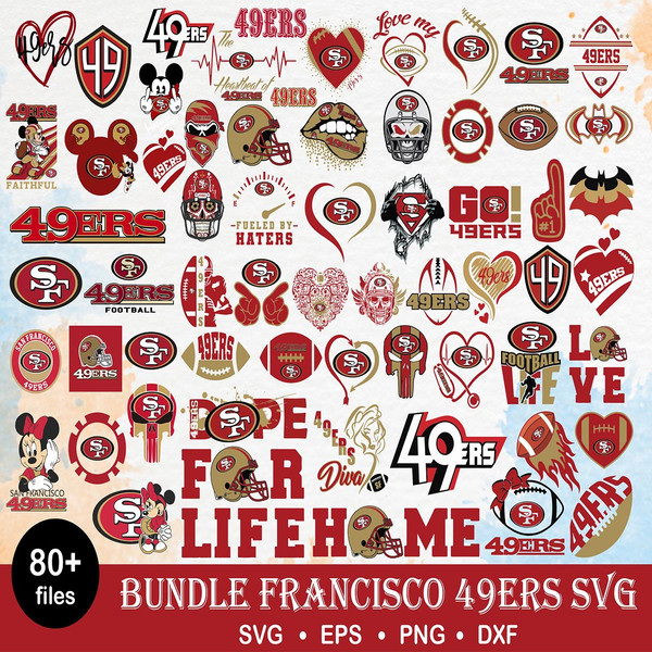 80 San Francisco 49ers Svg Bundle, San Francisco 49ers Svg, Sport Svg, Nfl Svg, Png, Dxf, Eps Digital File.jpg