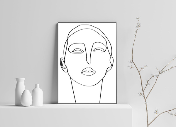 Prints drawn in one line, minimalist poster 1