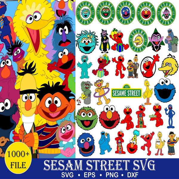 1000 Sesame Street Bundle Svg, Sesame Street Svg, The Muppet - Inspire ...