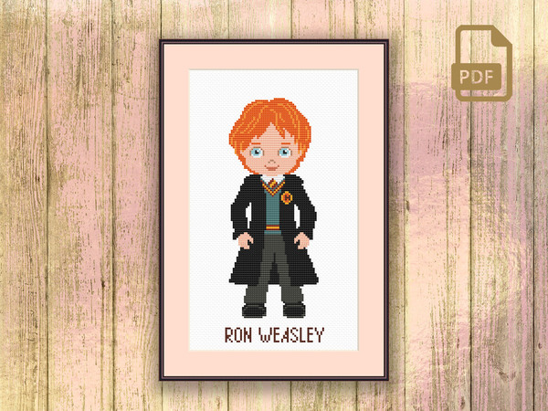 Little Wizard Boy Cross Stitch Pattern, Movie Cross Stitch Pattern, TV Cross Stitch Pattern, Nursery Wall Decor Cross Stitch Pattern #hp005