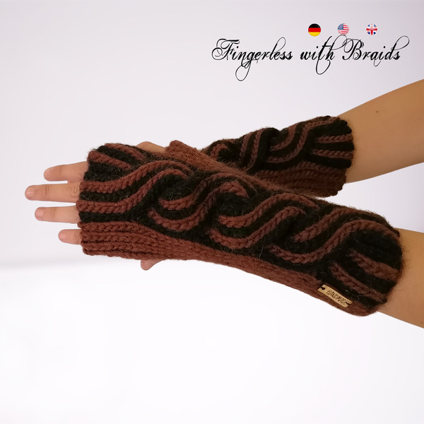 Leaf Crochet Fingerless Gloves Pattern