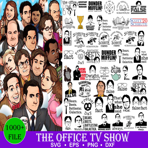 1000 THE OFFICE Bundle SVG, The Office Svg Files for Cricut, The Office Tv Show, The Office Clipart.jpg