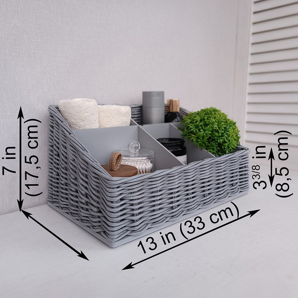 Onlytak Wicker Storage Baskets, Bathroom Baskets for Shelves, Toilet Paper  Storage Baskets, Woven Storage Baskets for Organizing, Dark Grey, 12 x 12