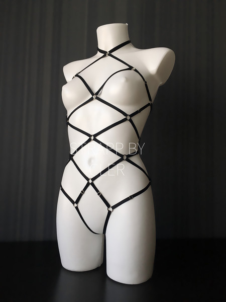 body harness, full body harness, harness lingerie, strappy l - Inspire  Uplift