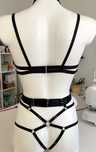 Harness top KERRY, harness lingerie, harness bra, accessory - Inspire Uplift