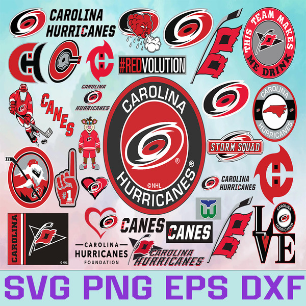 NHL Logo Carolina Hurricanes, Carolina Hurricanes SVG Vector