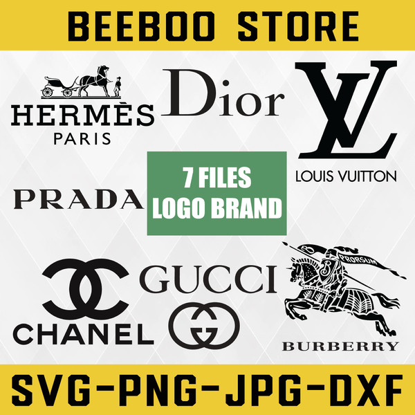 LOGO Fashion brand : Louis Vuitton svg, Chanel svg, Burberry