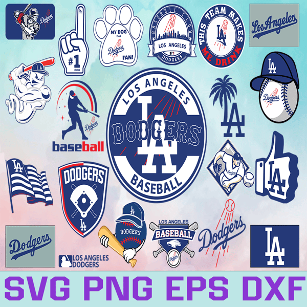Los Angeles Dodgers American Professional Baseball Team SVG PNG