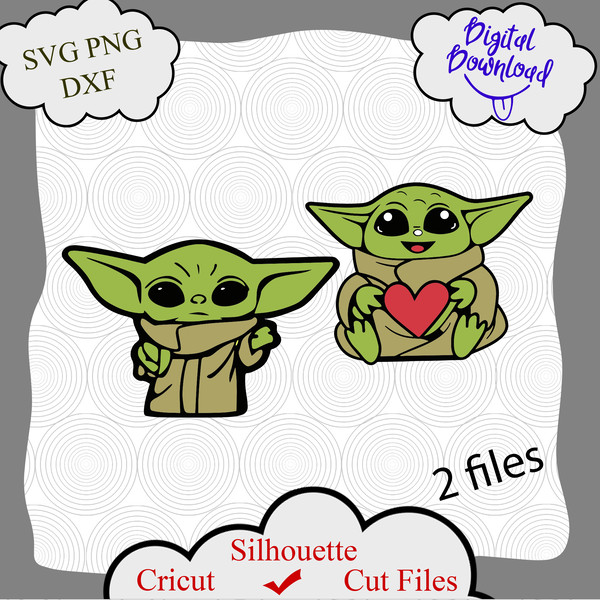 Cute Baby Yoda SVG