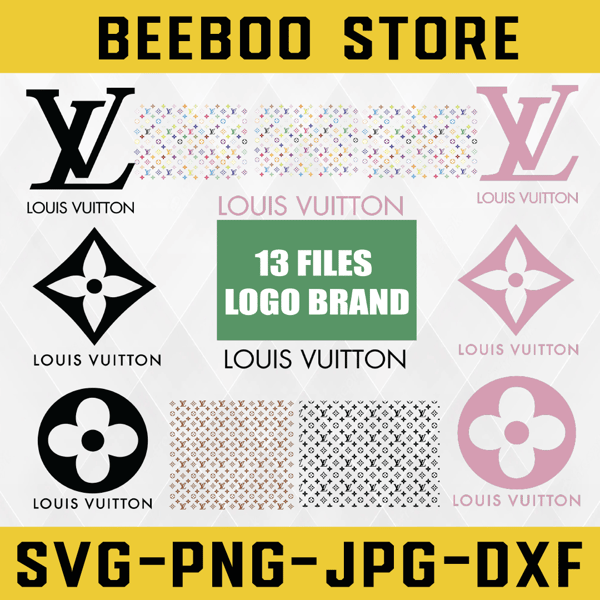 LV Logo Svg, LV Logo Bundle Svg, LV Flower Logo Svg - Inspire Uplift