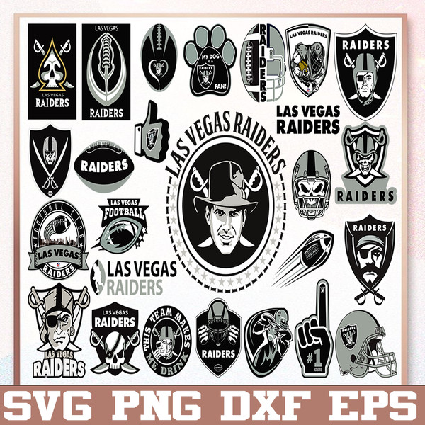 Bundle 26 Files Las Vegas Raiders Football team Svg, Las Ve - Inspire Uplift