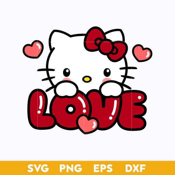 Love Hello Kitty SVG, Kitty Valentine SVG, ValentineDay SVG - Inspire ...