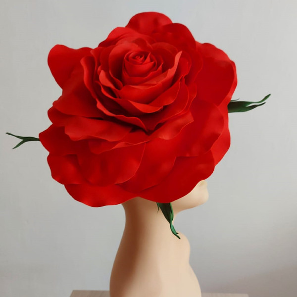 Big red rose Fascinators Kentucky derby hat (5).jpeg