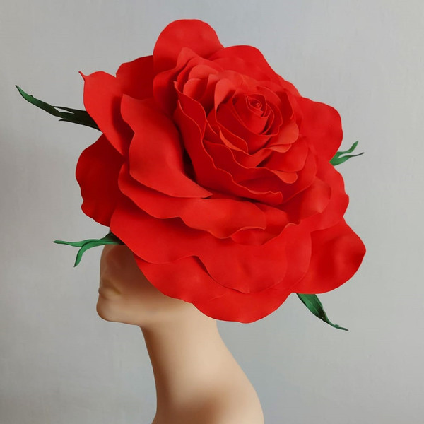 Big red rose Fascinators Kentucky derby hat (8).jpeg