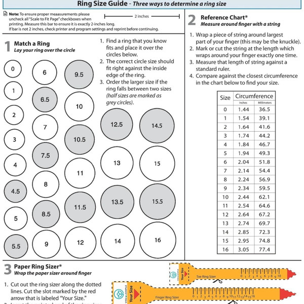 How To Measure Ring Size? - View Printable Ring Size Chart & Guide