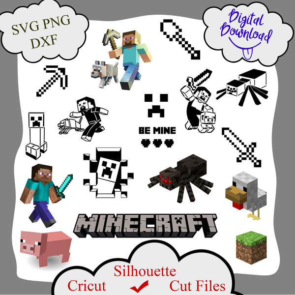 Minecraft Creeper SVG Bundle – MasterBundles