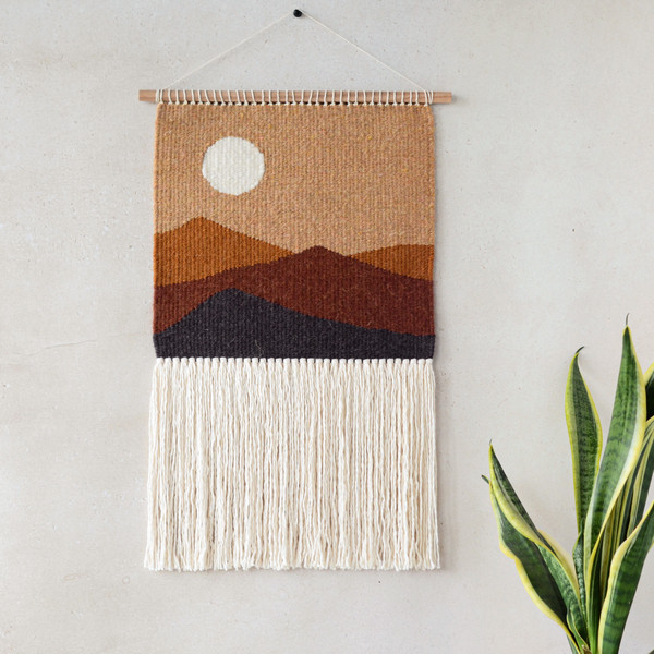 Woven Tapestry Wall Hanging Wall Hanging Weaving Nursery Wall Tapestry  Decor Nursery Weaving Art Kids Tapestries Woven Wall Art 