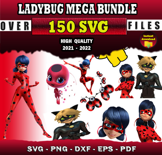 Miraculous Ladybug SVG files for Cricut / Silhouette, Clipart