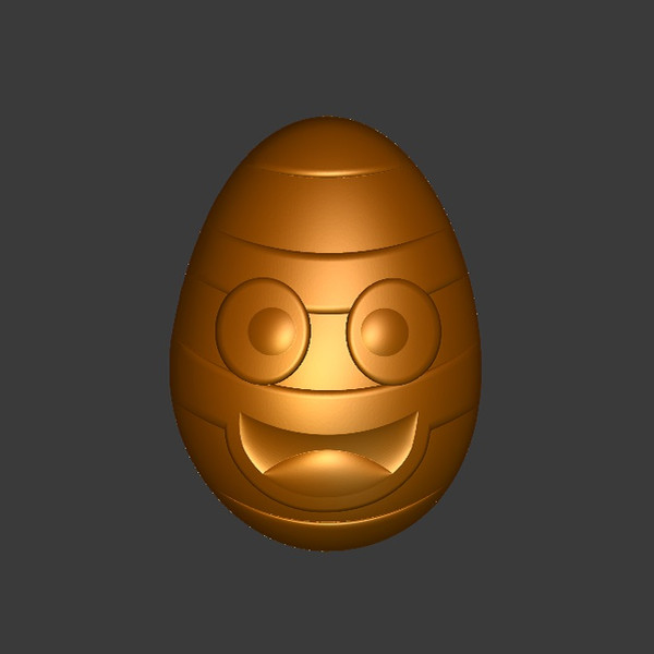 Funny Egg STL file for vacuum forming and 3D printing