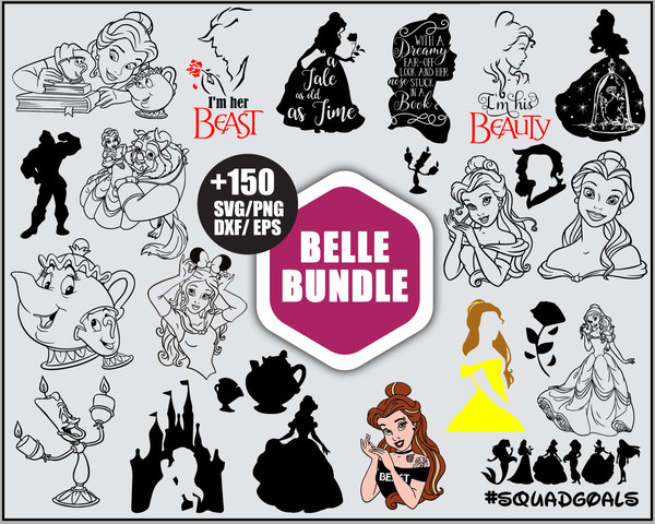 disney princess silhouettes belle