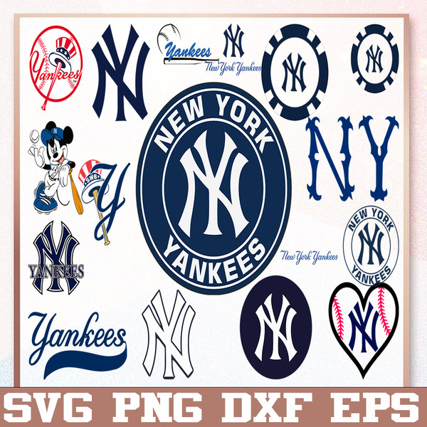 New York Yankees Bundle Svg New York Yankees Svg Yankees Svg Ny