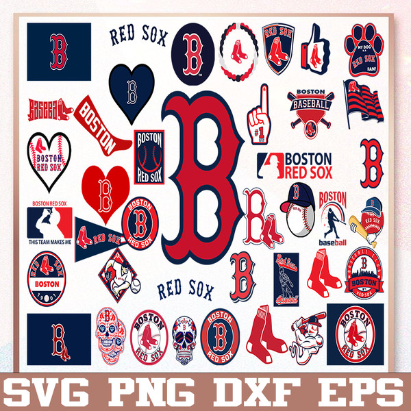 Bundle 41 Files Boston Red Sox Baseball Team Svg, Boston Red