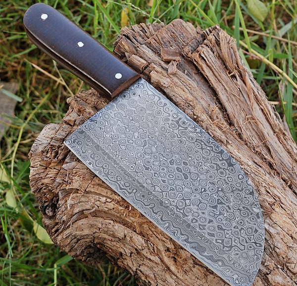 Berdella Damascus Steel Serbian Cleaver Knife in us.jpg