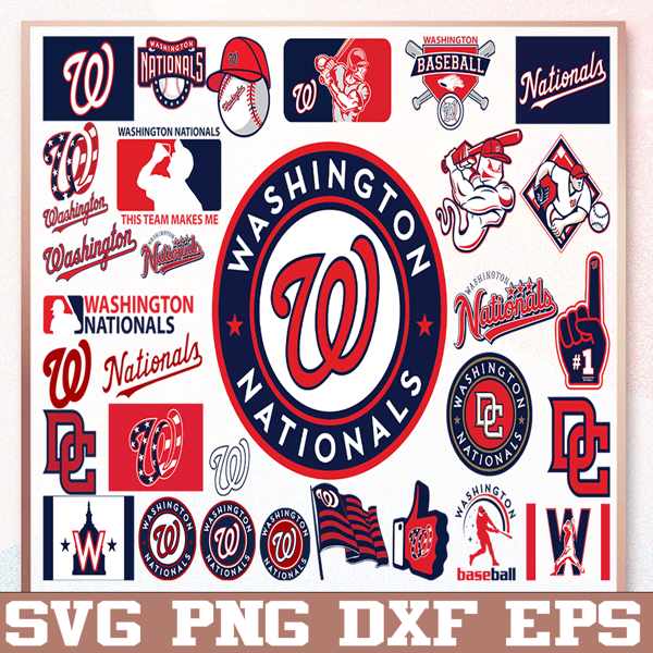 Washington Nationals Logo MLB Svg Cut Files Baseball Clipart