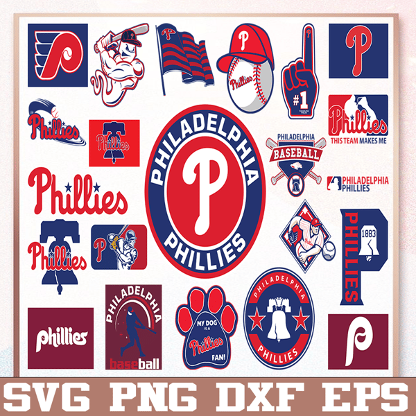 Philadelphia Phillies Logo SVG, Phillies P SVG, Philadelphia Phillies  Baseball Team SVG, PNG, DXF, EPS, Cut Files For Cricut And Silhouette