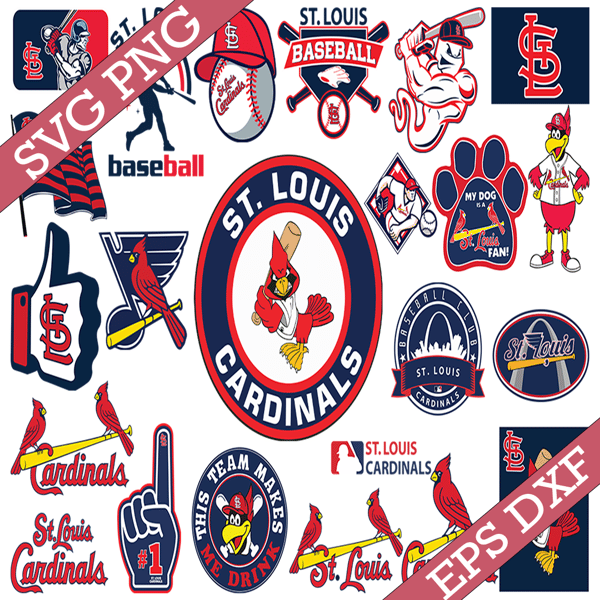 Bundle 23 Files St Louis Cardinals Baseball Team svg, St Lou