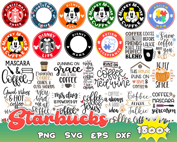 1500 Starbucks bundle svg, Starbucks cup wrap bunlde svg, Starbucks logo svg, Svg for cricut.jpg