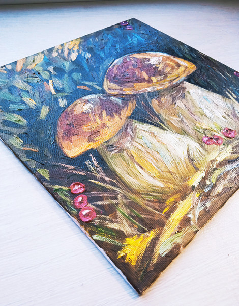 Unique Diy Oil Painting Kit Create A Beautiful Mushroom - Temu