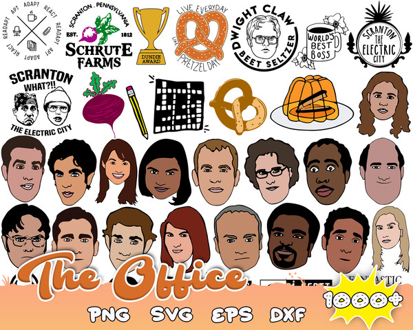 1000 THE OFFICE Bundle SVG, The Office Svg Files for Cricut, The Office Tv Show, The Office Clipart, The Office Vector.jpg