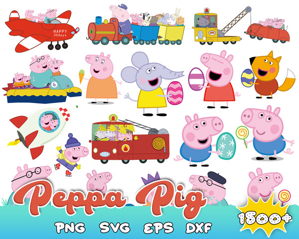 1500 Peppa Pig Svg, Peppa Pig Png, Peppa pig Alphabet, Family Peppa Pig Svg,Peppa Pig Svg Bundle, Svg files for cricut.jpg