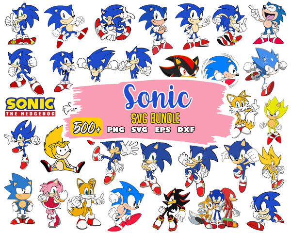 SONIC PNG the Hedgehog Png Sonic Bundle Png Sonic Layered Png Sonic Face Png  Sonic Characters Png Cut Files for Cricut Scrapbooking 