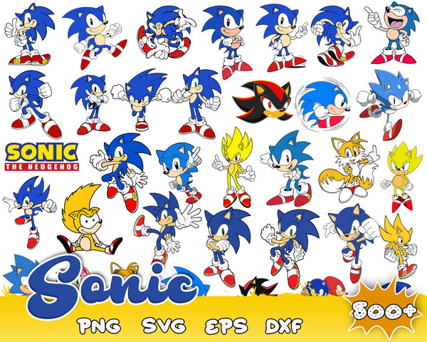 500 Bundle SONIC SVG, The Hedgehog Svg, Sonic Bundle Svg, Sonic Layered Svg.jpg