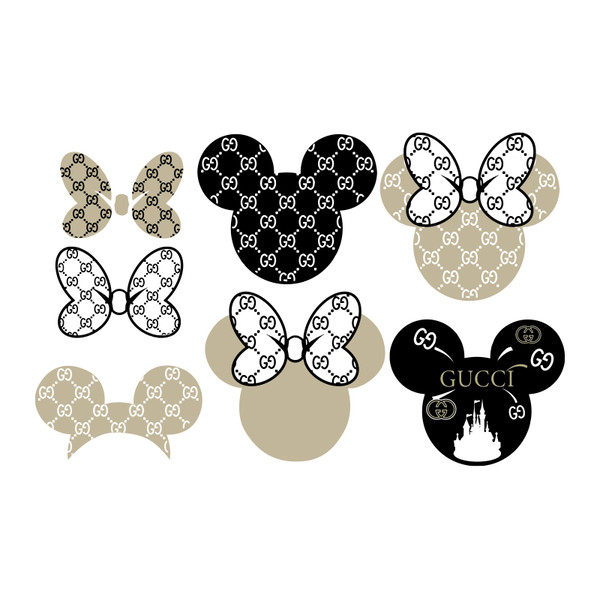 Gucci Brand Logo SVG Bundle, Gucci Drip SVG, Gucci And Mickey SVG, Gucci  Butterfly SVG, PNG, DXF, EPS