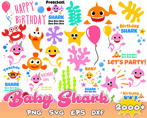 Baby Shark SVG Bundle, Baby Shark Birthday, Baby Shark, Baby - Inspire  Uplift
