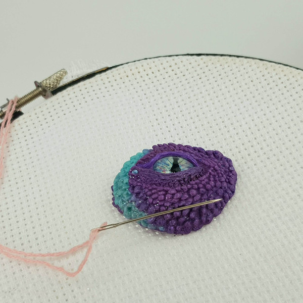 Purple Dragon Eye Needle Minder Magnet for Cross Stitch Gif, - Inspire  Uplift
