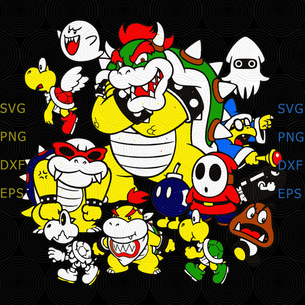 Super Mario Bowser Svg File, Super Mario Bowser Png File, Super Mario  Bowser High Quality Png File, Svg File, Super Mario Svg File, Mario