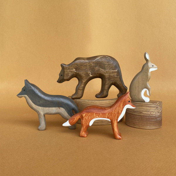 Wooden Fox - Collectible Woodland Animals