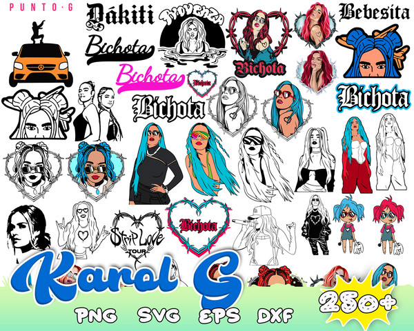 250 Karol G SVG, Karol G Sublimation, La Bichota png, Bichota Sublimation, Karol G SVG, La Bichota, Karol G png, SVG, Cricut, Digital Download.jpg